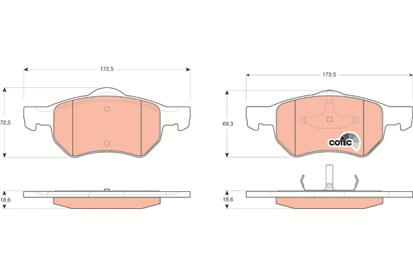Brake Pad Set, disc brake (GDB4128)