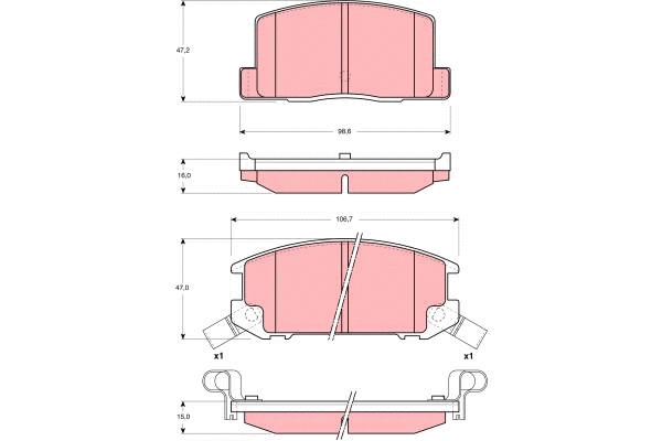 Brake Pad Set, disc brake (GDB3058)
