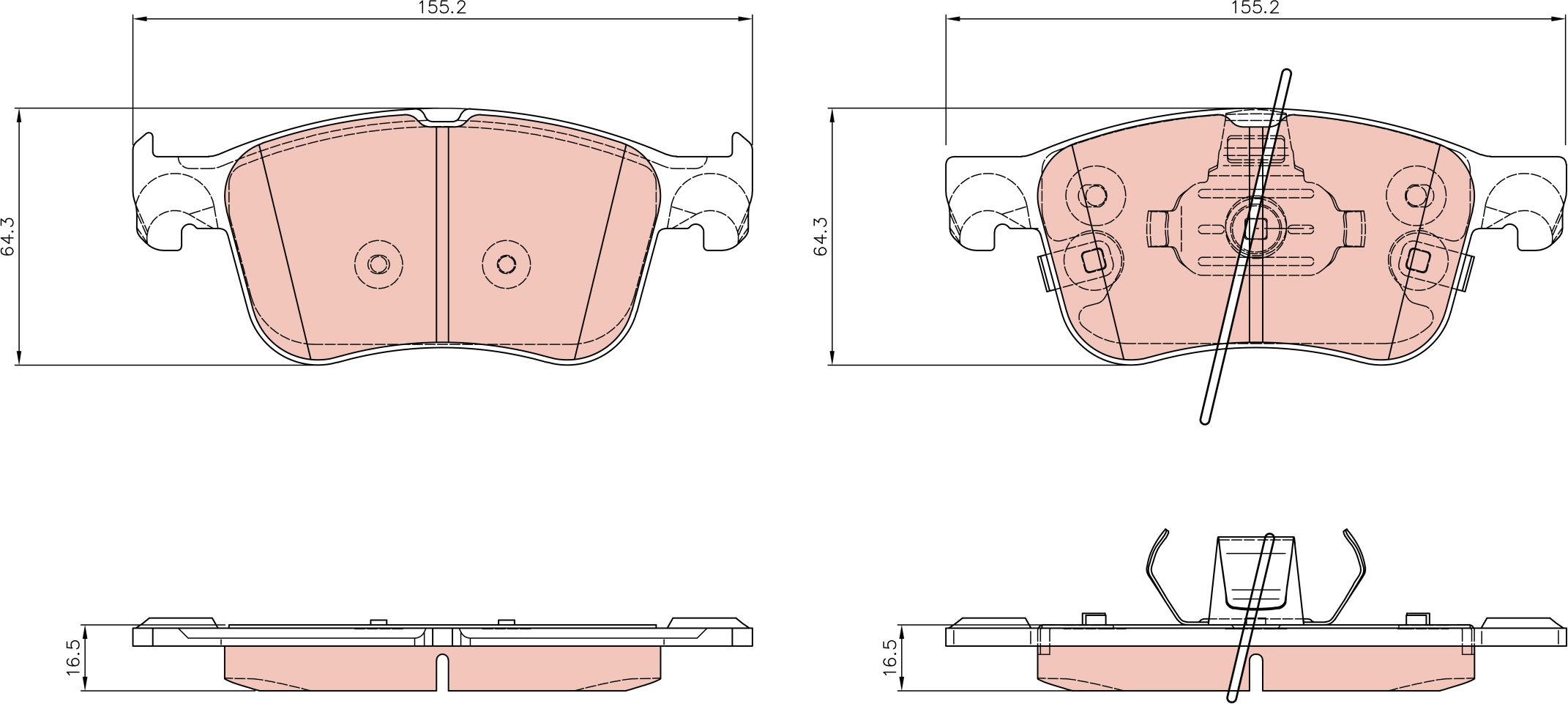 Brake Pad Set, disc brake (GDB8333AT)