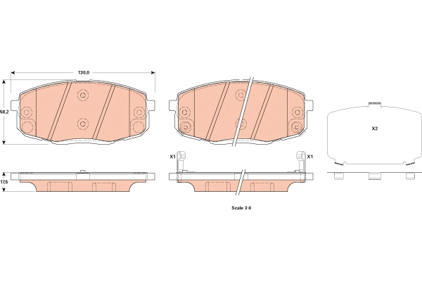 Brake Pad Set, disc brake (GDB3523)