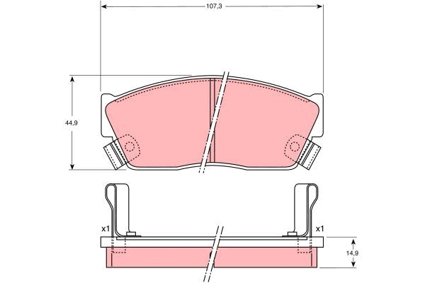 Brake Pad Set, disc brake (GDB750)
