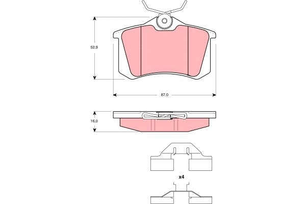 Brake Pad Set, disc brake (GDB1360)