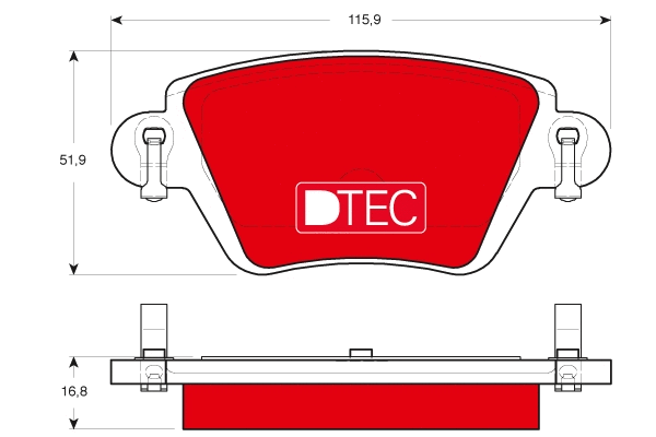 Brake Pad Set, disc brake (GDB1525DTE)