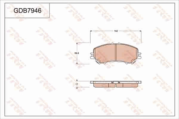 Brake Pad Set, disc brake (GDB7946DT)