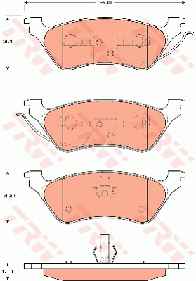 Brake Pad Set, disc brake (GDB7670)