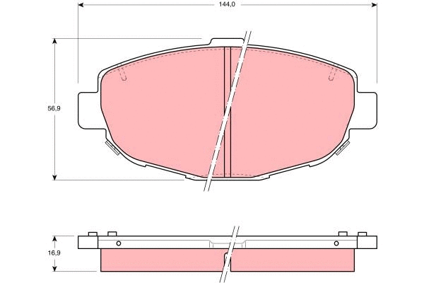 Brake Pad Set, disc brake (GDB1184)