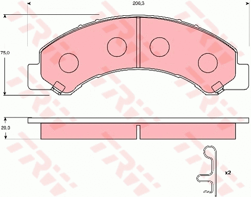 Brake Pad Set, disc brake (GDB7233)