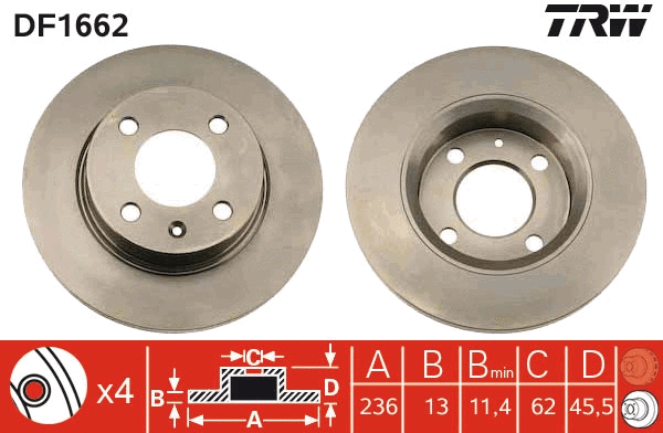 Brake Disc (DF1662)