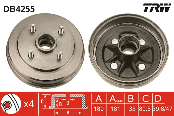 Brake Drum (DB4255)