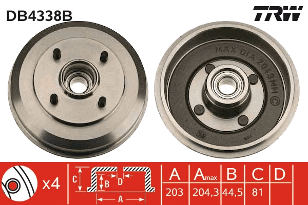 Brake Drum (DB4338B)
