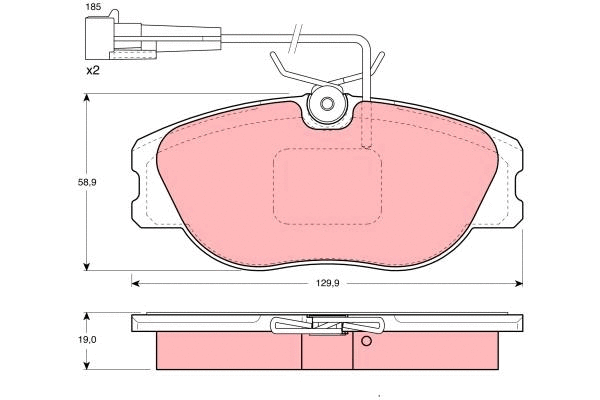 Brake Pad Set, disc brake (GDB1117)