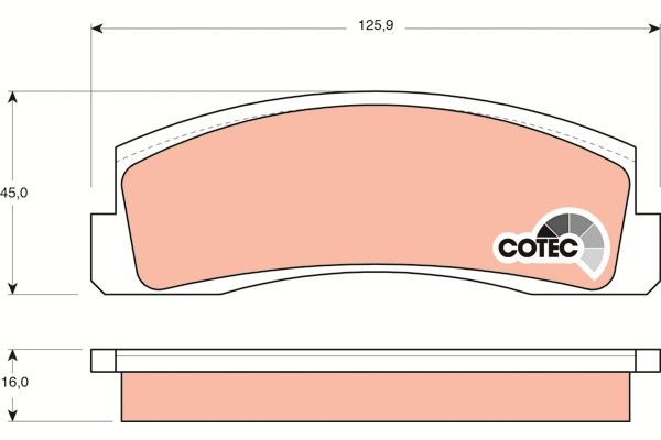 Brake Pad Set, disc brake (GDB265)