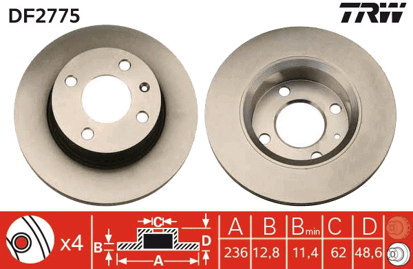 Brake Disc (DF2775)