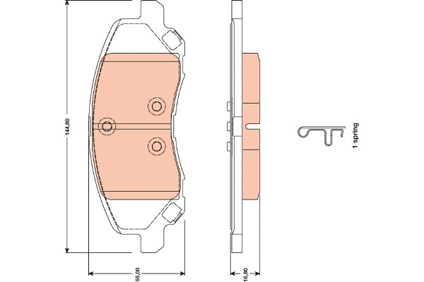 Brake Pad Set, disc brake (GDB4141)