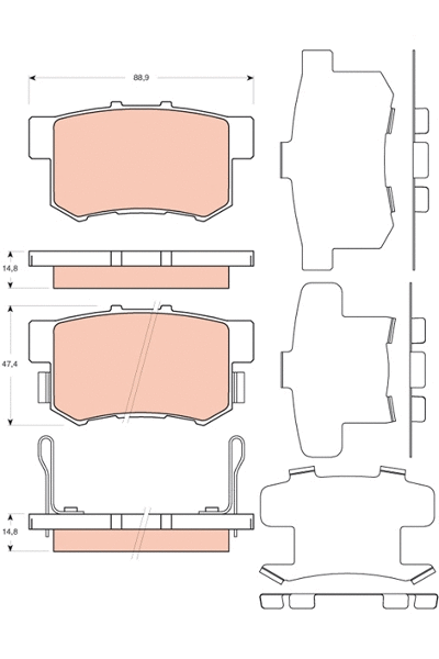 Brake Pad Set, disc brake (GDB3447)
