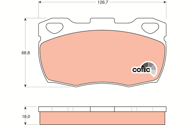 Brake Pad Set, disc brake (GDB395)