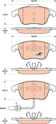 Brake Pad Set, disc brake (GDB1814)