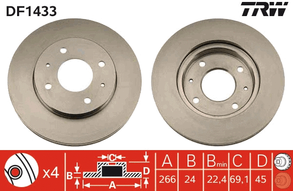 Brake Disc (DF1433)