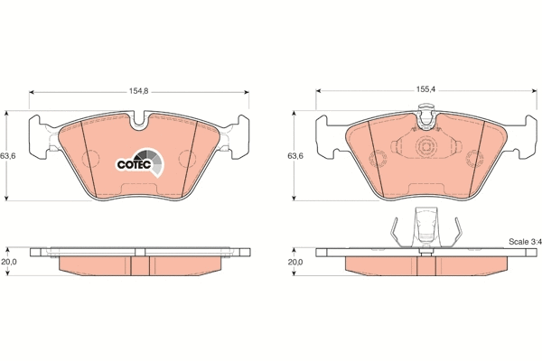 Brake Pad Set, disc brake (GDB1404)