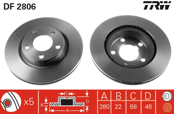 Brake Disc (DF2806)