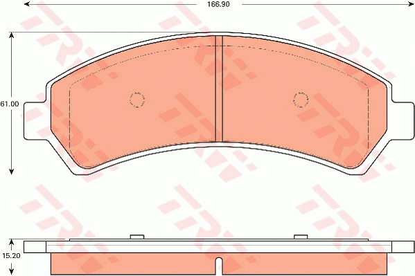 Brake Pad Set, disc brake (GDB7673)