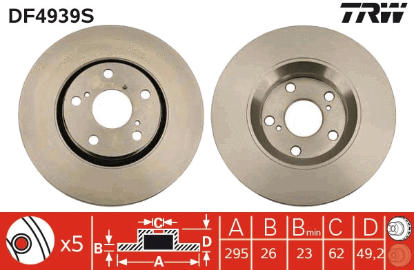 Brake Disc (DF4939S)