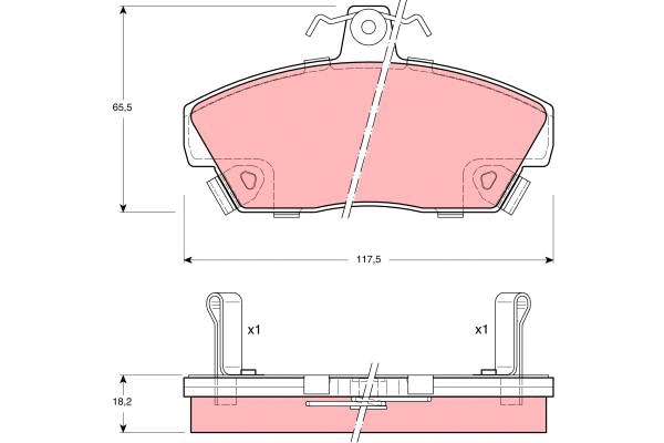 Brake Pad Set, disc brake (GDB497)