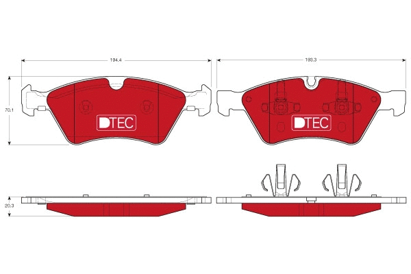 Brake Pad Set, disc brake (GDB1642DTE)