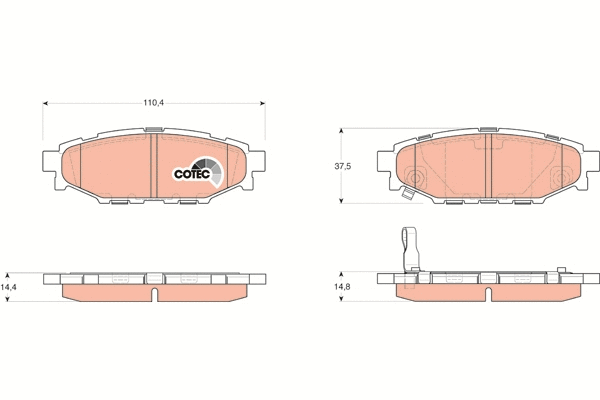 Brake Pad Set, disc brake (GDB3373)