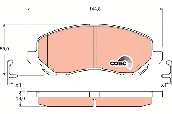 Brake Pad Set, disc brake (GDB3287)