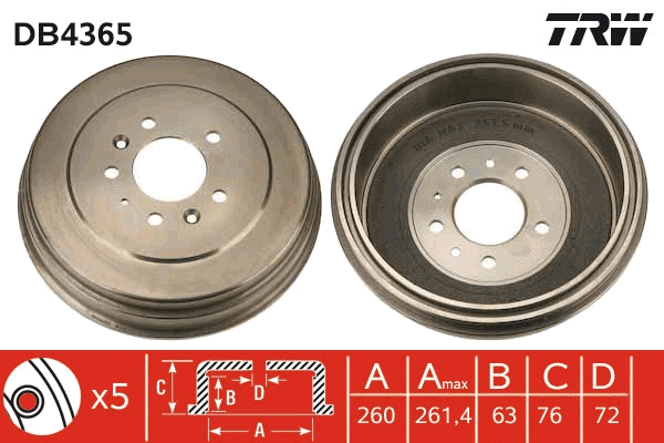 Brake Drum (DB4365)
