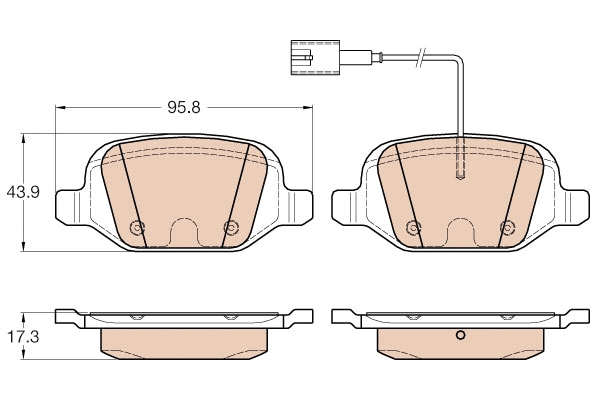 Brake Pad Set, disc brake (GDB1985)