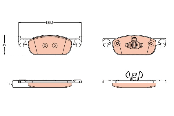Brake Pad Set, disc brake (GDB2157)
