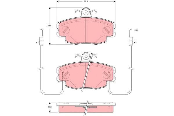Brake Pad Set, disc brake (GDB1428)