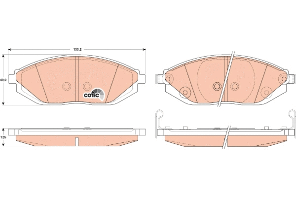 Brake Pad Set, disc brake (GDB4606)