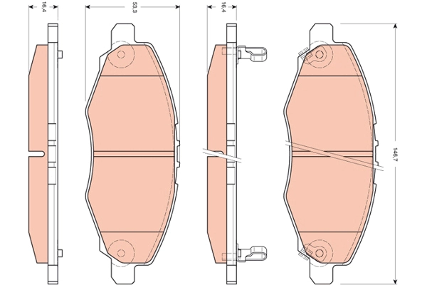 Brake Pad Set, disc brake (GDB3427AT)