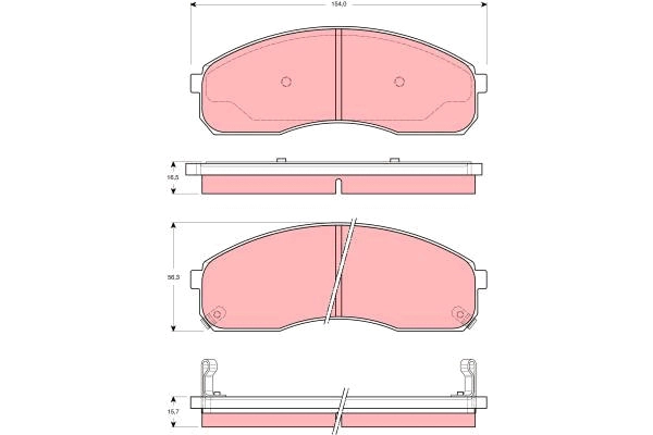 Brake Pad Set, disc brake (GDB3261AT)