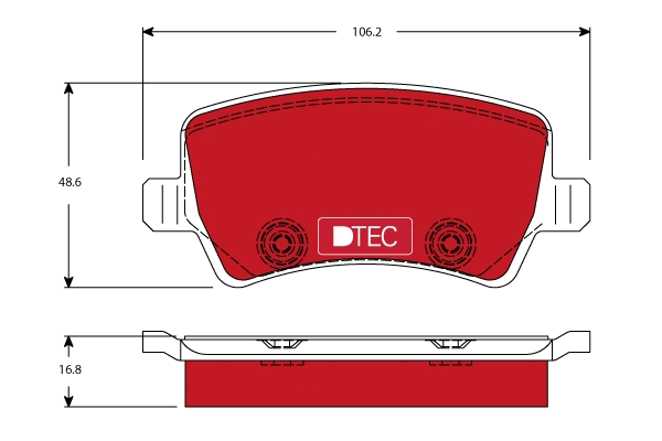 Brake Pad Set, disc brake (GDB1685DTE)