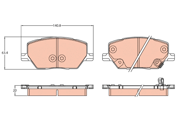 Brake Pad Set, disc brake (GDB3629)