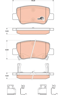 Brake Pad Set, disc brake (GDB4175)