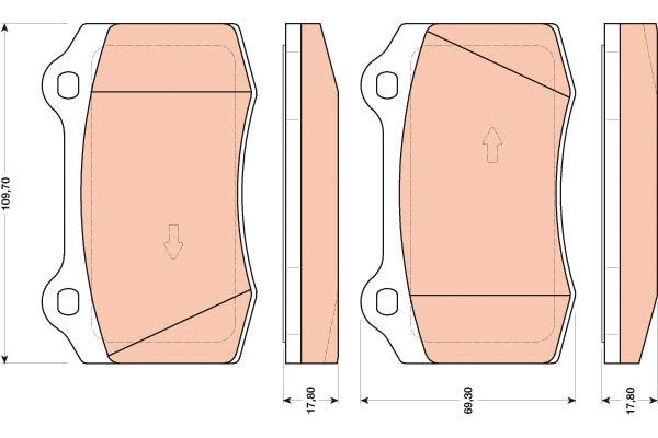 Brake Pad Set, disc brake (GDB1772)
