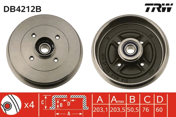 Brake Drum (DB4212B)
