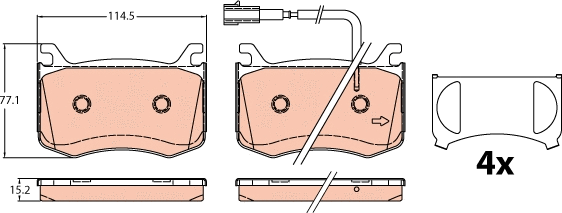 Brake Pad Set, disc brake (GDB2205)