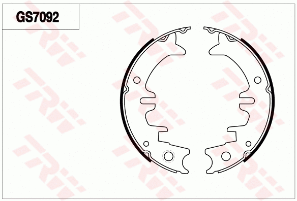 Brake Shoe Set, parking brake (GS7092)