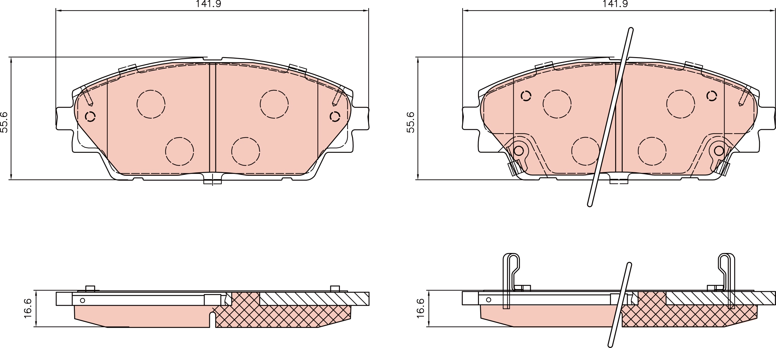 Brake Pad Set, disc brake (GDB8307AT)