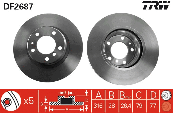 Brake Disc (DF2687)
