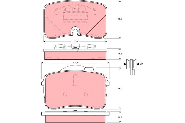 Brake Pad Set, disc brake (GDB961)