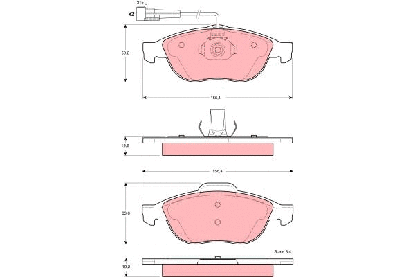 Brake Pad Set, disc brake (GDB1337)