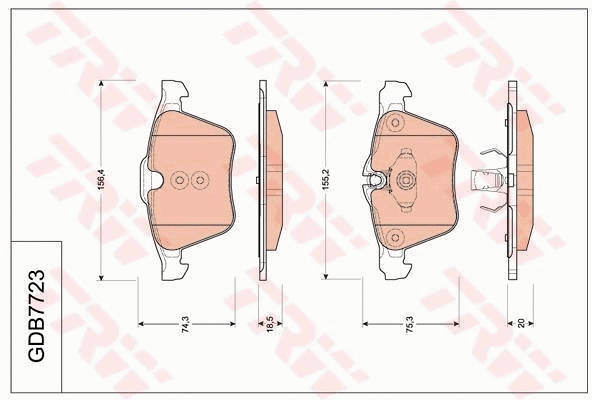 Brake Pad Set, disc brake (GDB7723)