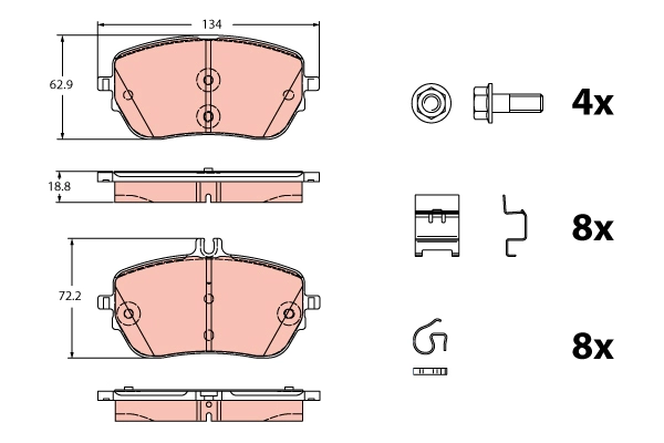 Brake Pad Set, disc brake (GDB2330)